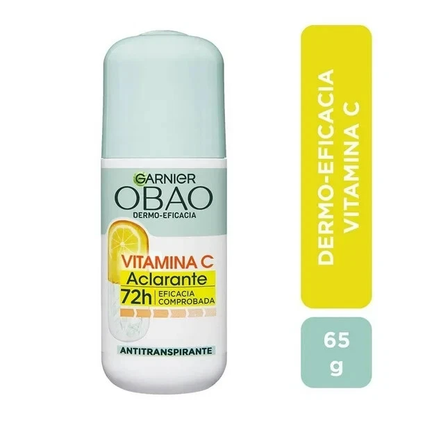 2 Garnier Obao Vitamina C Aclarante Desodorante 65g Ea.