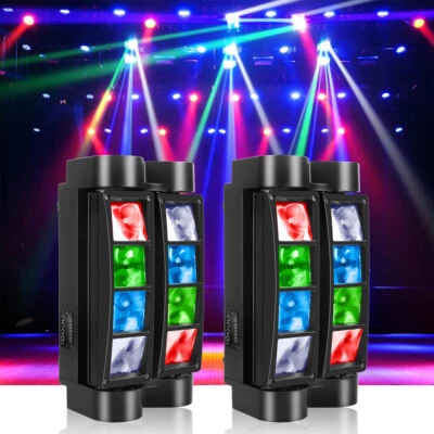 2PCS Spider Moving Head Light DMX512 RGBW 8LED DJ Disco Stage Party Club Lights - Image 1 of 4
