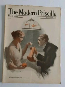 March 1916 issue of Modern Priscilla nice cover art - Picture 1 of 7