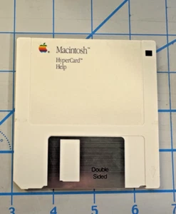 1987 Apple Macintosh HyperCard Help Software 3.5" 800K Floppy Disk 690-5181-B - Afbeelding 1 van 2