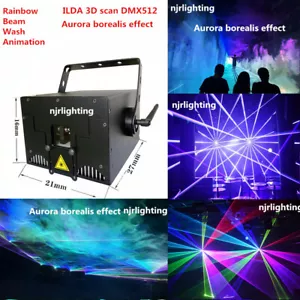 ILDA 3D Scan 6W Laser Light RGB Animation Beam Rainbow DMX DJ stage lighting - Picture 1 of 12