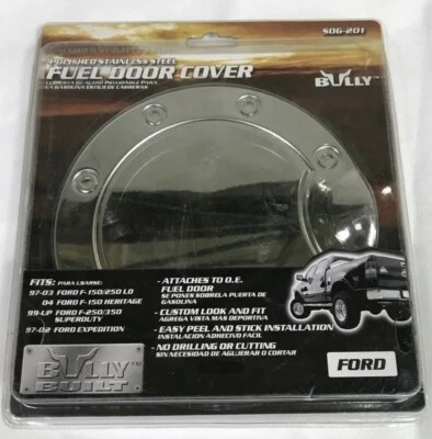 Cubierta de puerta de combustible de gas de acero inoxidable pulido Bully SDG-201 Ford TOTALMENTE NUEVA Foto 1 de 4