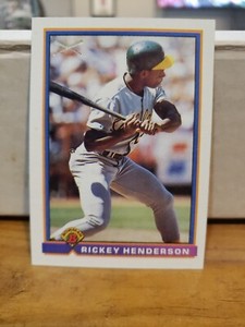 1991 Bowman - #371 Rickey Henderson Oakland Athletics Mint Pre Owned 