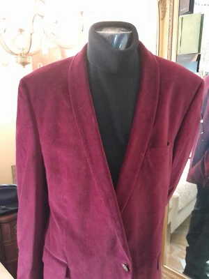 NWOT Tallia Velvet Like Shawl Collar Dinner Jacket Maroon Size 52XL - Image 1 of 4