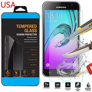 9H ULTRA CLEAR TEMPER GLASS SCREEN PROTECTOR For Samsung Galaxy J3 2016 Version - Picture 1 of 5