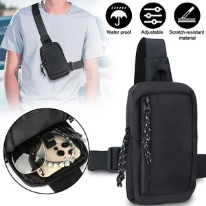 Men's Shoulder Bag Oxford Cloth Chest Pack Sling Crossbody Casual Phone Backpack - Picture 1 of 9