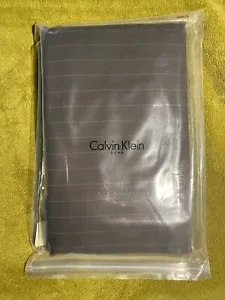 Calvin Klein Home QUEEN Flat Sheet Jasper Stripe Suede - Brand New - Picture 1 of 4