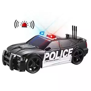 Police Car Toy Plastic Pursuit Rescue Vehicle with Sirnes Sound and Light for - Picture 1 of 7