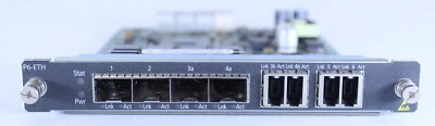Alcatel-Lucent P6-ETH 3HE09170AA 82-0731-01 4x 1G SFP Ethernet Module IPUIBX1DAA - Image 1 of 4