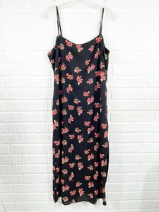 Lulus Dress Size Extra Large Maxi Black Floral Slit Lined Sleeveless Party Date - Picture 1 of 9
