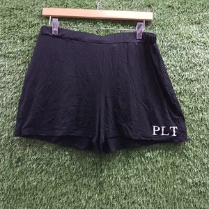 PRETTYLITTLETHING Black script logo jersey Pj Shorts UK 6 - Picture 1 of 2