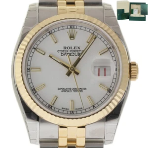 Rolex New Datejust 36mm 116233 Steel Gold White 2019 Box/Paper/Warranty #RL256 - Picture 1 of 5