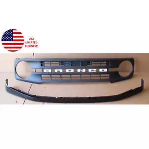 for 2021- 2024 Ford Bronco front bumper upper grille molding insert 2pc set OEM - Bild 1 von 13