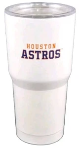 Houston Astros MLB 30 oz. White Tumbler Cup Mug Logo New In Box - Picture 1 of 5