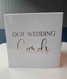 Foldable Rose Gold Wedding Card Box - Brand New - RRP $60 - Picture 1 of 3