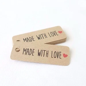 30x Made With Love Gift Tags Thank You Tag Wedding Favour Baby Shower Bomboniere - Picture 1 of 1