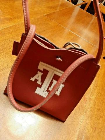Texas A&M Aggie Purse Handbag from Alan Stuart, Official NCAA College Logo Cover