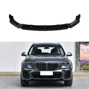 For BMW X7 G07 M-Sport 2019-2021 Front Lip Chin Spoiler Gloss Black ABS 3pcs/set - Picture 1 of 9