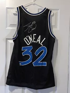 VINTAGE ORLANDO MAGIC #32 SHAQUILLE O'NEAL AUTOGRAPHED JERSEY SIZE 44 CHAMPION - Picture 1 of 7