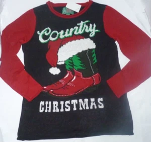 NUEVO NAVIDAD FEO Navidad Música Country Botas Suéter Mujeres L Grande NUEVO CON ETIQUETAS LLL3 - Imagen 1 de 2