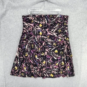 Lularoe Madison Rock Damen Größe 3XL Schwarz Rosa Gelb Abstrakt Stretch Pull On - Bild 1 von 13