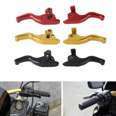 Palancas de embrague de freno de mano de 2 dedos para Harley Touring Glide Road King 2008-2013 Foto 1 de 4