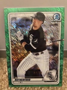 2020 Bowman Chrome #BCP-211 Blake Rutherford Green Shimmer Refractor /99