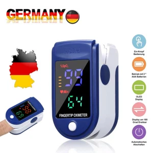 Finger Oximeter Pulsoximeter Sauerstoff Puls Blut Messgerät SpO-2 Pulsoxymeter - Bild 1 von 14