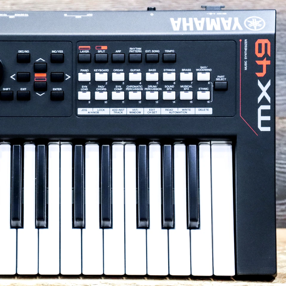 Yamaha MX49 BK Music Synthesizer 49-Key Lightweight Digital Keyboard Synthesizer - Image 1 of 4