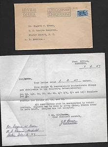 SOUTH AFRICA 1944 OFFICIAL COVER AND LETTER FROM THE POST MASTER AT MAFEKING - Picture 1 of 1
