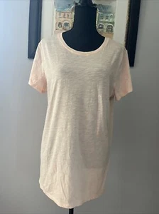 Pink V.S Kinder To The Planet Peach T-Shirt Size L - Picture 1 of 4