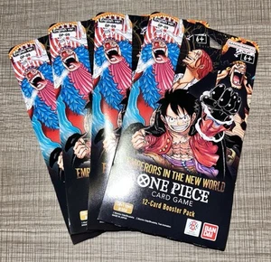 Lot of (4) One Piece TCG English OP-09 Emperors in the New World Sleeved Packs! - Picture 1 of 2