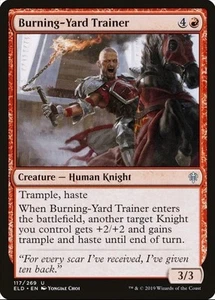 X 1 Entrenador de patio ardiente casi nuevo 117 Trono de Eldraine Magic The Gathering Magic The Gathering - Imagen 1 de 1