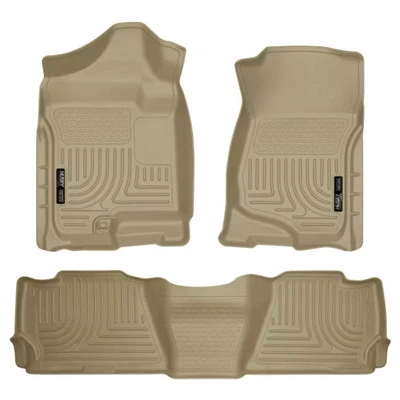 Husky Weatherbeater 1st & 2nd Row Tan Floor Liner for Escalade ESV Suburban 1500 Foto 1 de 4