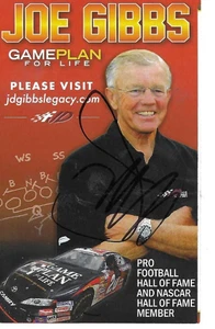 Joe Gibbs signed 3.5x5.5 Gameplan For Life Pamphlet NASCAR - WASHINGTON REDSKINS - Picture 1 of 1