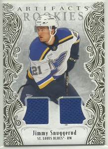 2025-26 UD ARTIFACTS JIMMY SNUGGERUD ROOKIE GOLD MATERIALS JERSEY - JERSEY #/499 - Bild 1 von 2