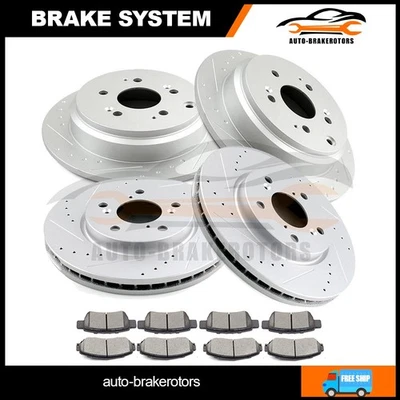 Taladro F+R 2005-2010 4 rotores de freno con 8 pastillas de cerámica Foto 1 de 4