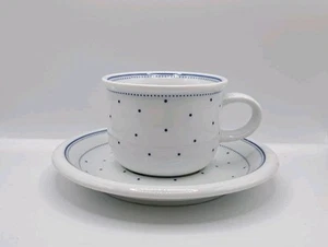 1x Arzberg Kaffeetasse + Untertasse, Daily Lagune Blauen Punkten -Guter Zustand- - Bild 1 von 6
