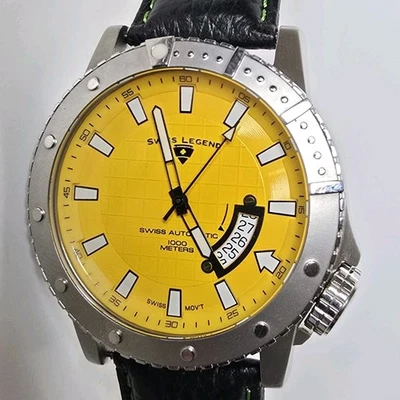 Swiss Legend Men's Automatic Atlantis Watch 47mm Yellow Eta 2824 - Image 1 of 4