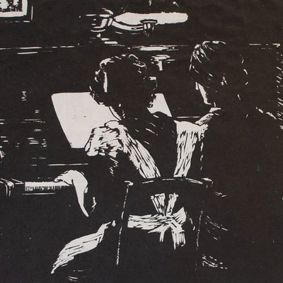 Hans Mayr Musizierendes Paar Orig. Holzschnitt Expressionismus signiert um 1920 - Bild 1 von 4