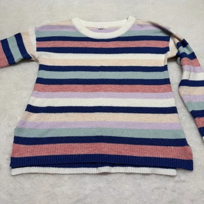 GAP Women’s Striped Multicolor Crewneck Sweater Large - Image 1 of 4