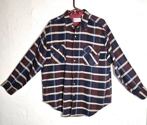 Northwest Territory dünnes kariertes Flanellhemd Herren Größe L marine/burgund mit Taschen - Bild 1 von 7