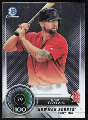 2018 Bowman Bowman Scouts' Top 100 #BTP-79 Sam Travis - Image 1 of 2