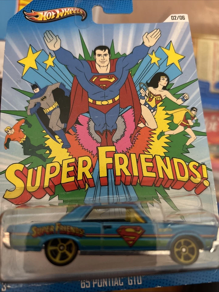 Hot Wheels 2013 Kroger эксклюзивный Superman Super Friends '65 Pontiac GTO E - Изображение 1 из 1