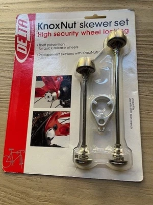 Delta Cycle Td-9200 Knoxnut Bolt-On Bicycle Anti-Theft Skewer Set, Key,130/168mm - Image 1 of 2
