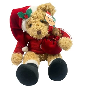 Russ SAMMY SANTA THE TEDDY BEAR Plush STUFFED ANIMAL Toy Christmas Bear - Picture 1 of 16