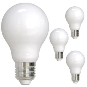 Diodesy 4PK A19 LED Milky Filament Light Bulb 9W, 75W, E26, 3000K, CRI90, 1100LM - Picture 1 of 4