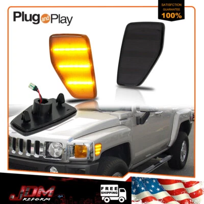 Luces de señalización laterales LED ahumadas para guardabarros delantero Hummer H3/2009-2010 H3T 2006-2010 Foto 1 de 4