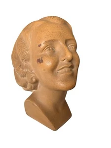 Sculpture Statue Figure Femme Signée Vintage Ancien France Terre Cuite - Picture 1 of 7