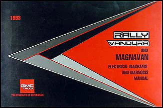 GMC G 1993 Van diagrama de cableado manual 93 Vandura Rally Magnavan libro eléctrico Foto 1 de 2